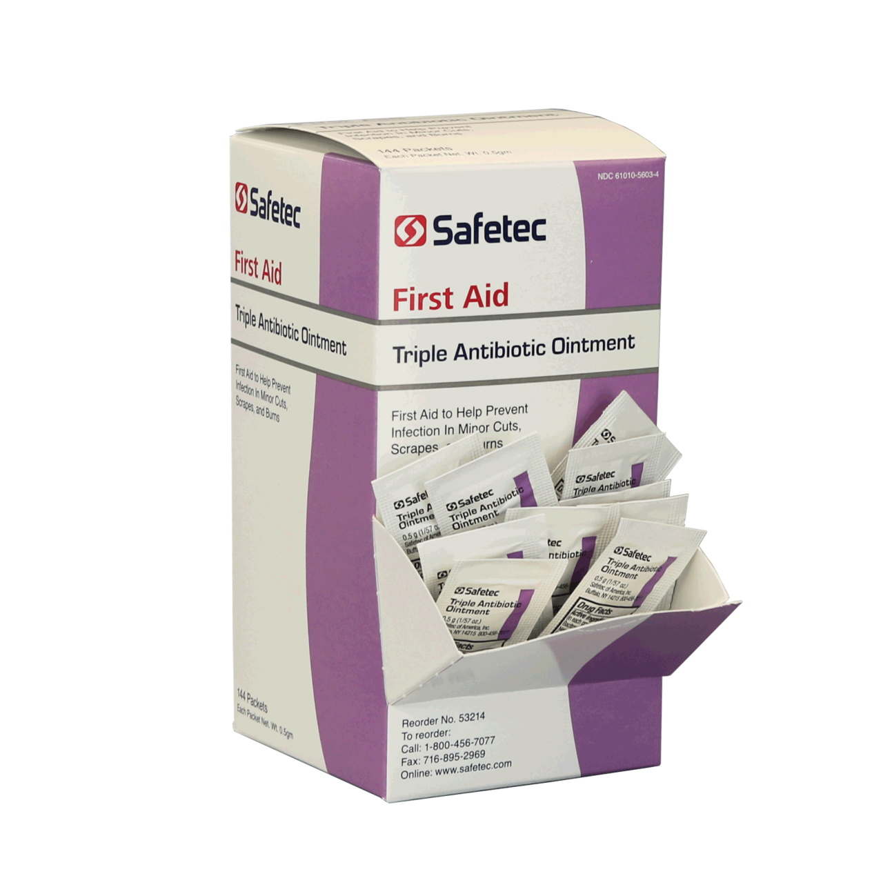Safetec Triple Antibiotic Ointment .5g packet 144/box • First Aid