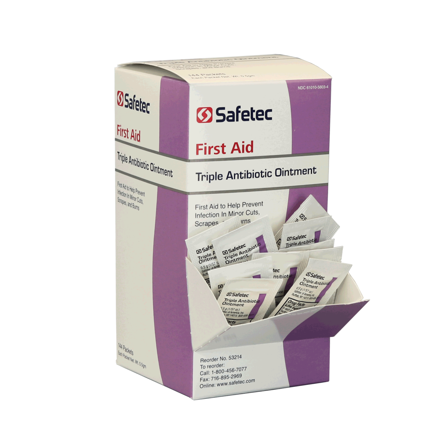 Safetec Triple Antibiotic Ointment .5g packet 144/box • First Aid