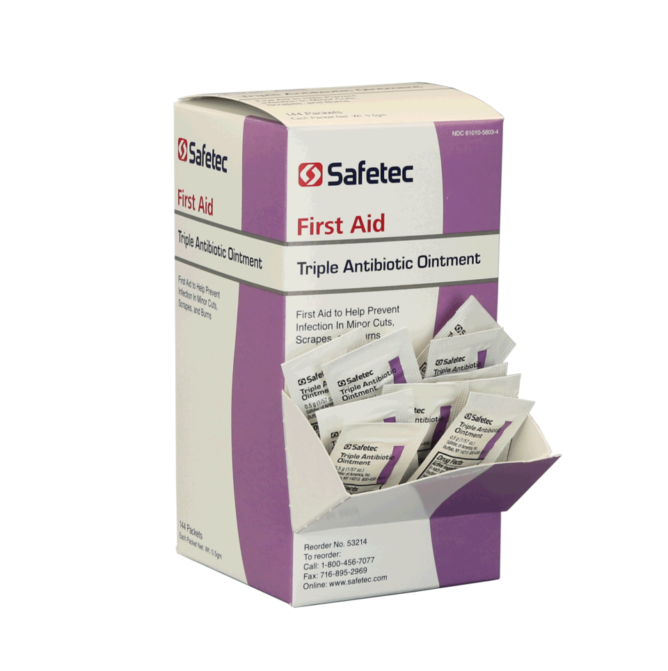 Safetec Triple Antibiotic Ointment .5g packet 144/box • First Aid