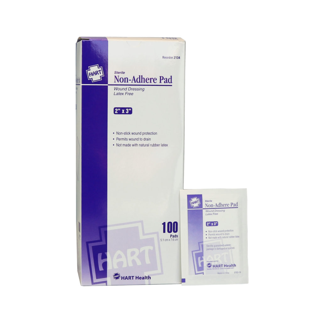 Non-Adherent Pads 2" x 3" 100 count box
