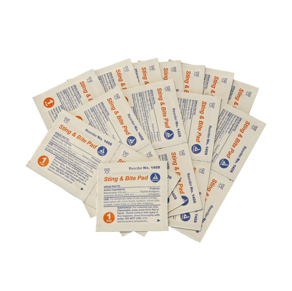 Sting & Bite Pads - 25/ct bag