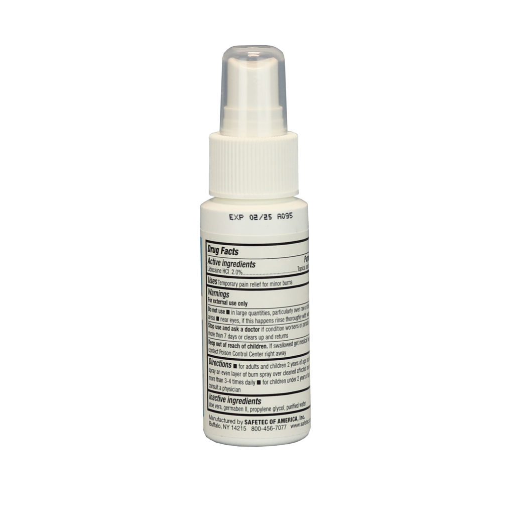 Safetec Burn Spray - 2 fluid oz. pump bottle