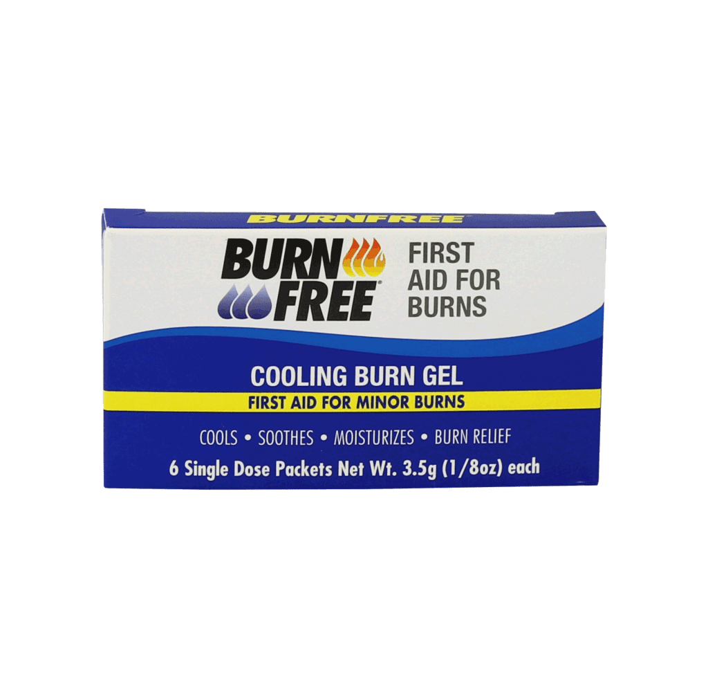 Burn Free Burn Gel 6 count packet box