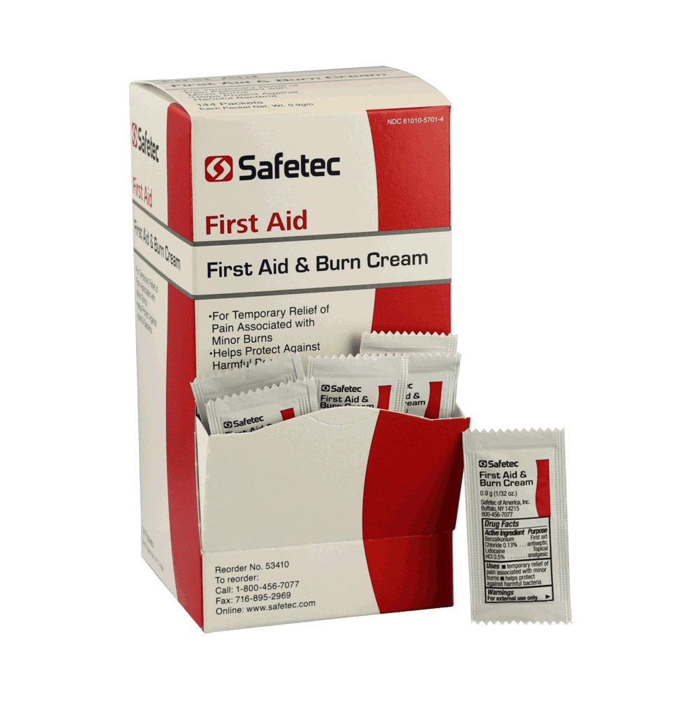 Safetec First Aid and Burn Cream 144 count box