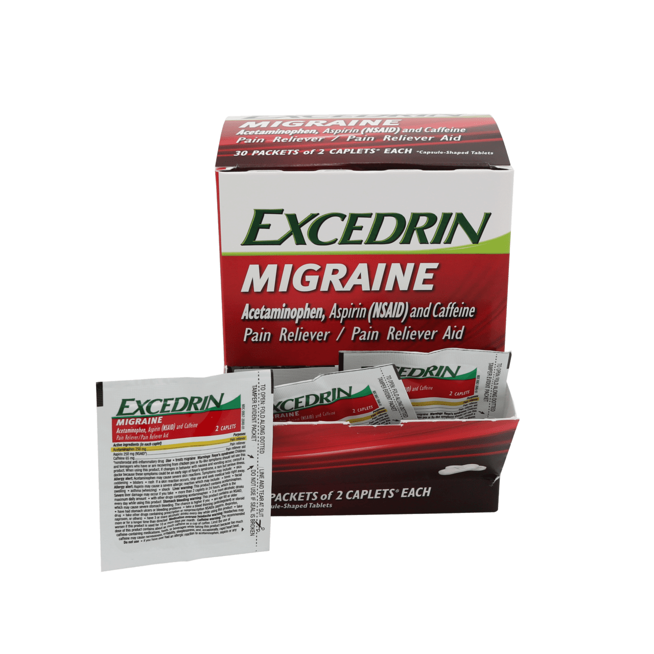 Excedrin Migraine 30 Packetbox • First Aid Supplies Online