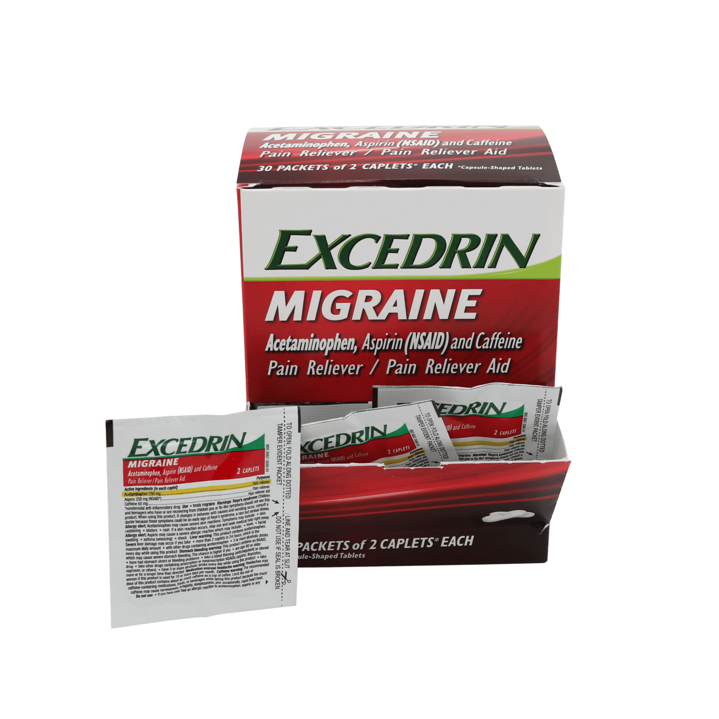 Excedrin Migraine 30 Packetbox • First Aid Supplies Online