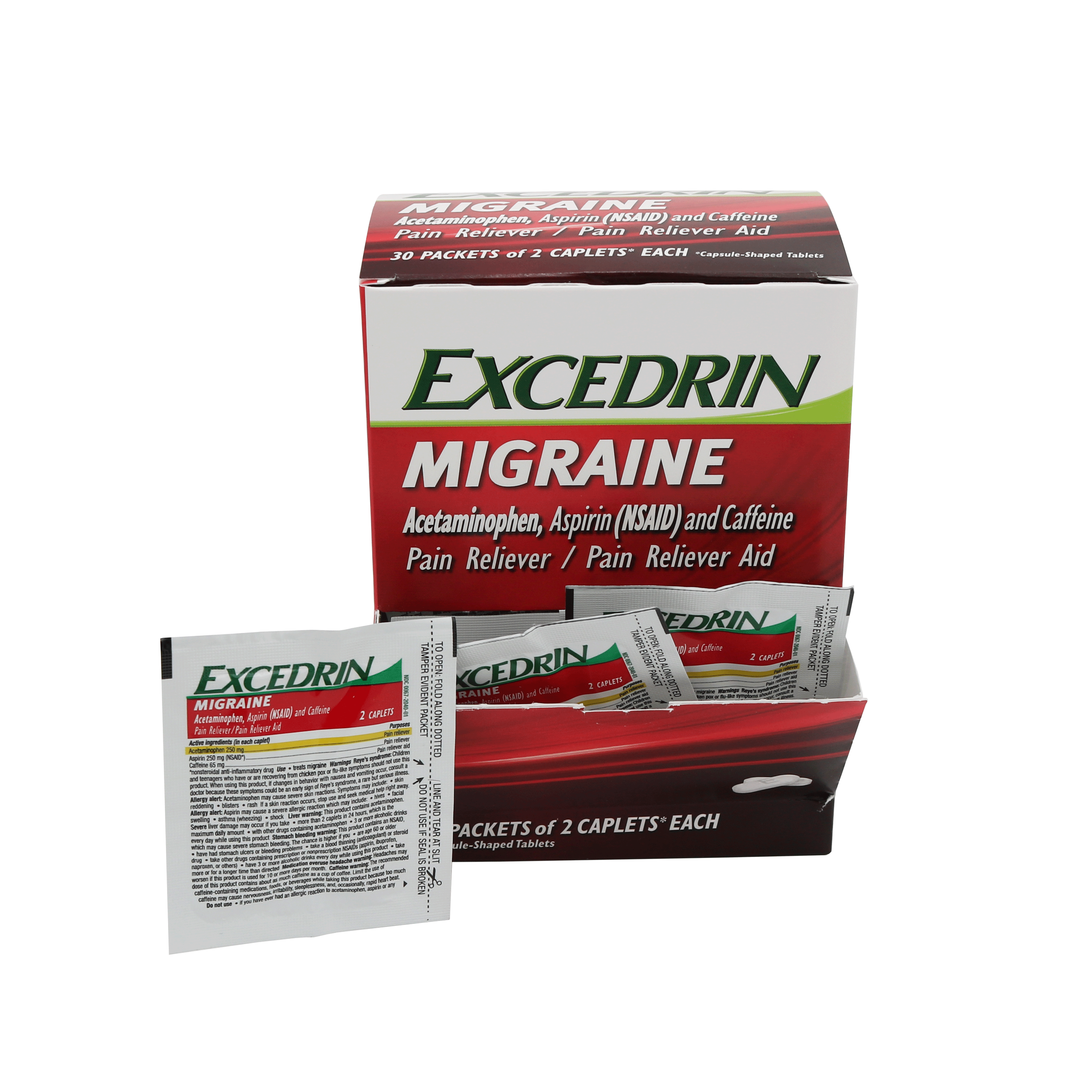 Excedrin Migraine 30 Packetbox • First Aid Supplies Online 