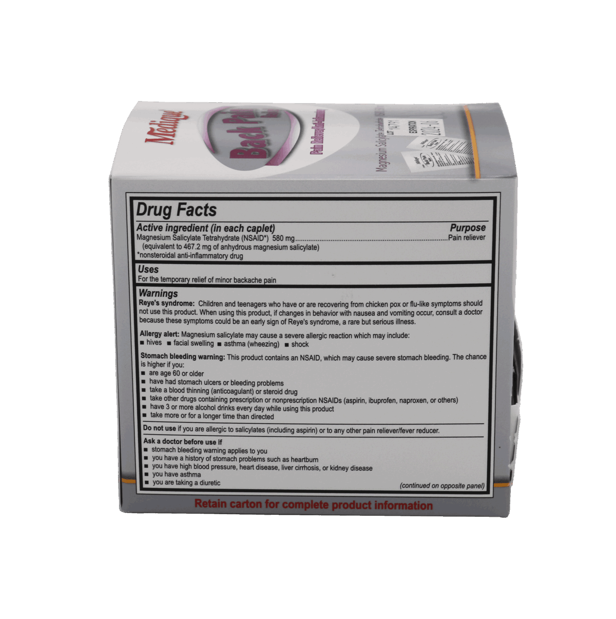 Medique Back Pain-Relief - 40 packet/box - Image 2