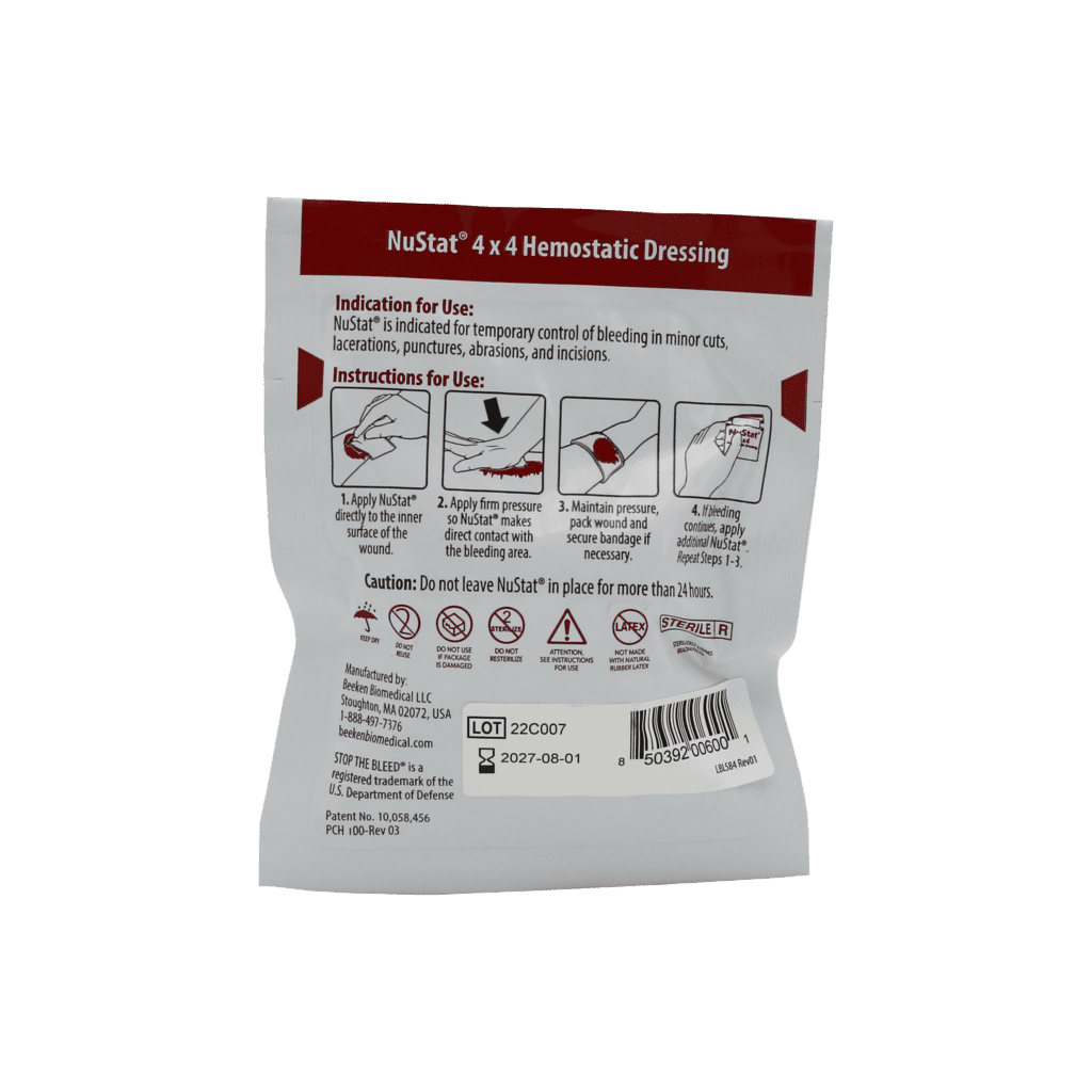 NuStat 4"x4" Hemostatic Dressing - 1 Dressing