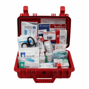 Red Rugged Class B First Aid Kit