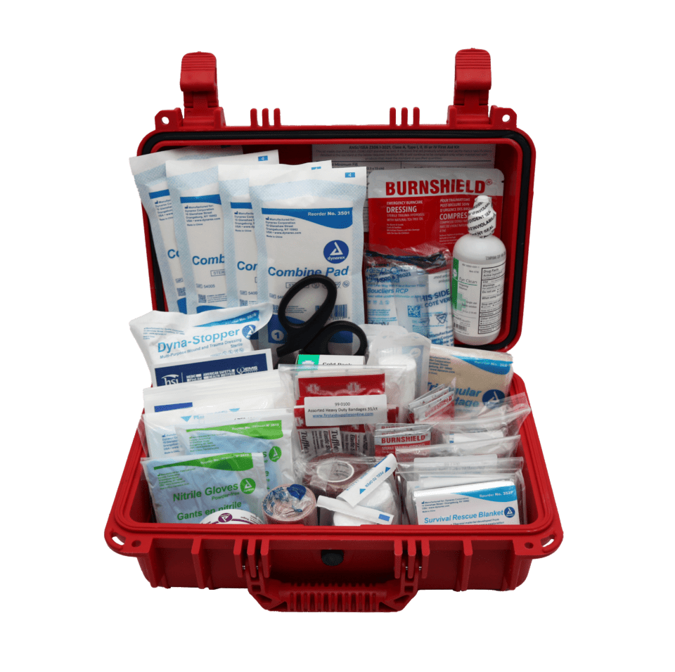 Red Rugged Class A First Aid Kit Medium • First Aid Supplies Online