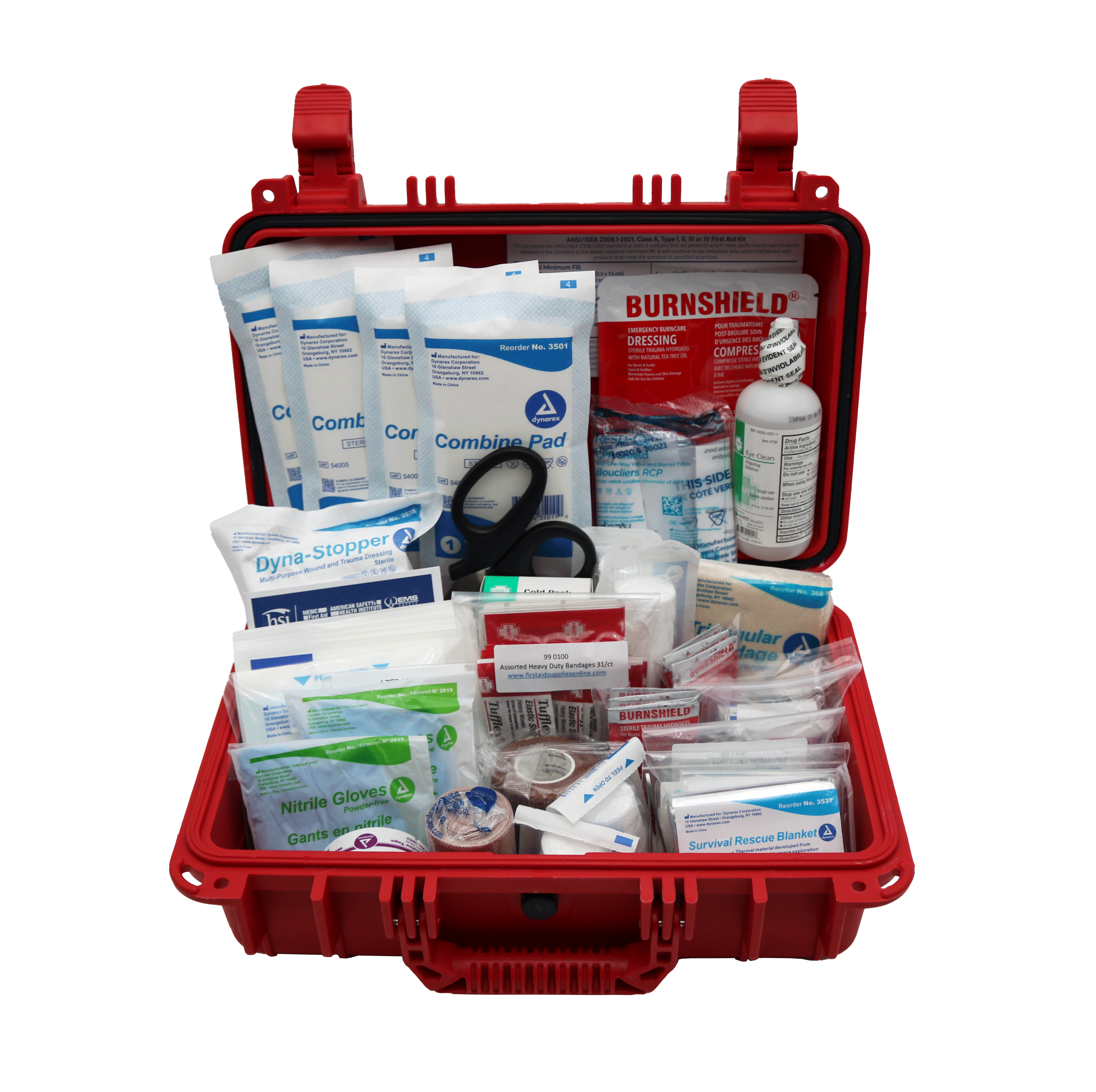 Red Rugged Class A First Aid Kit Medium