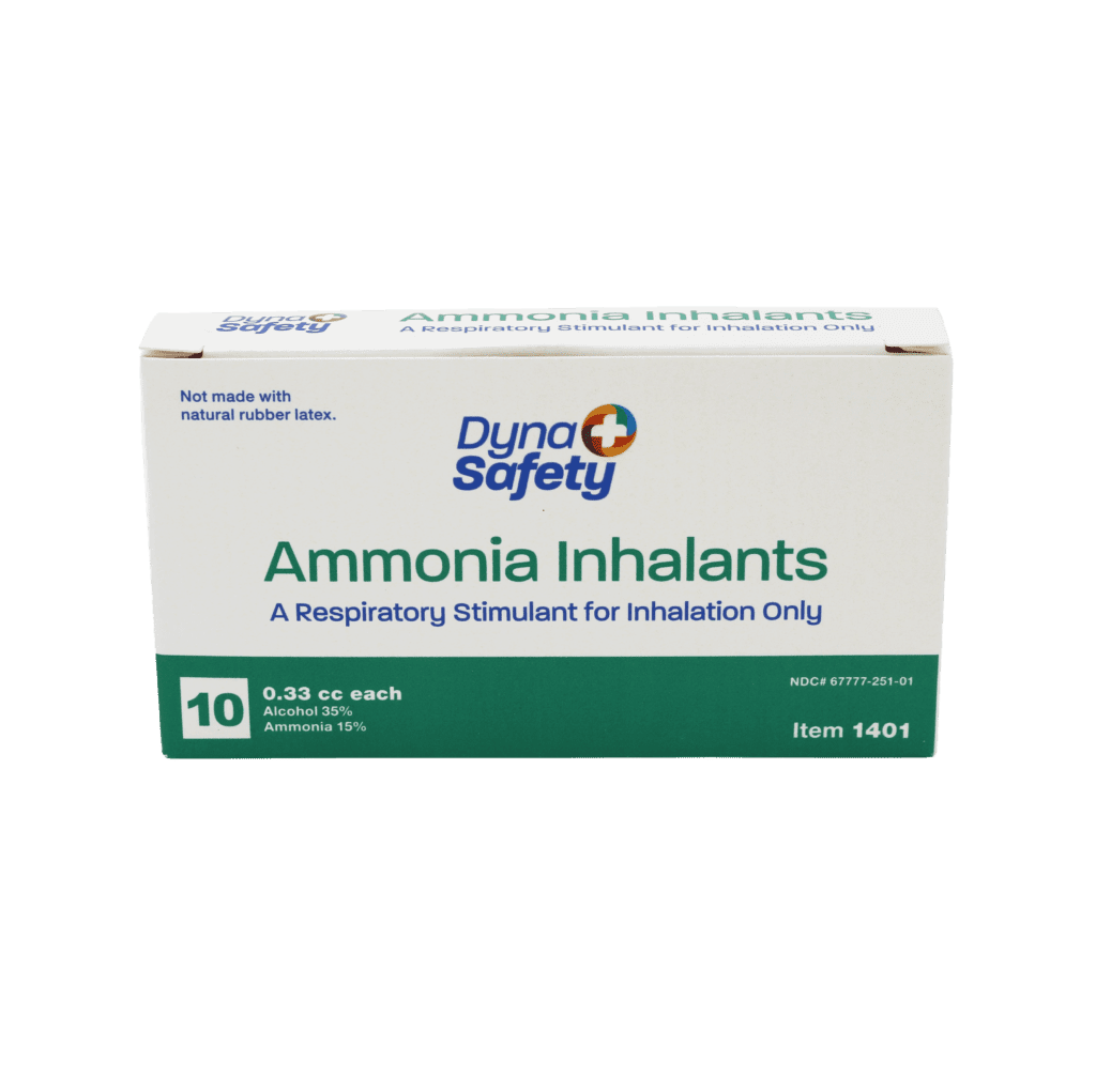 Ammonia inhalant ampules