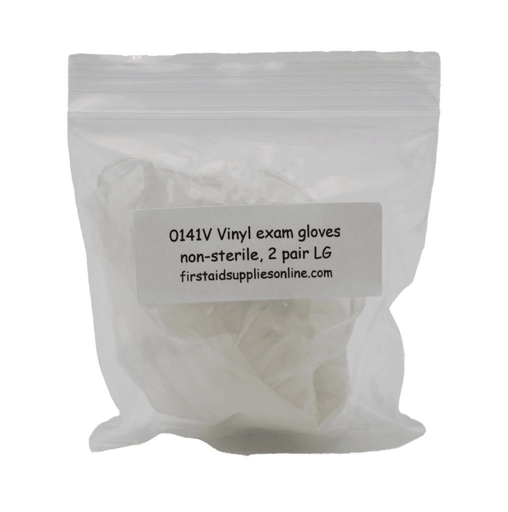 Vinyl Exam Gloves Large - 2 pair per bag