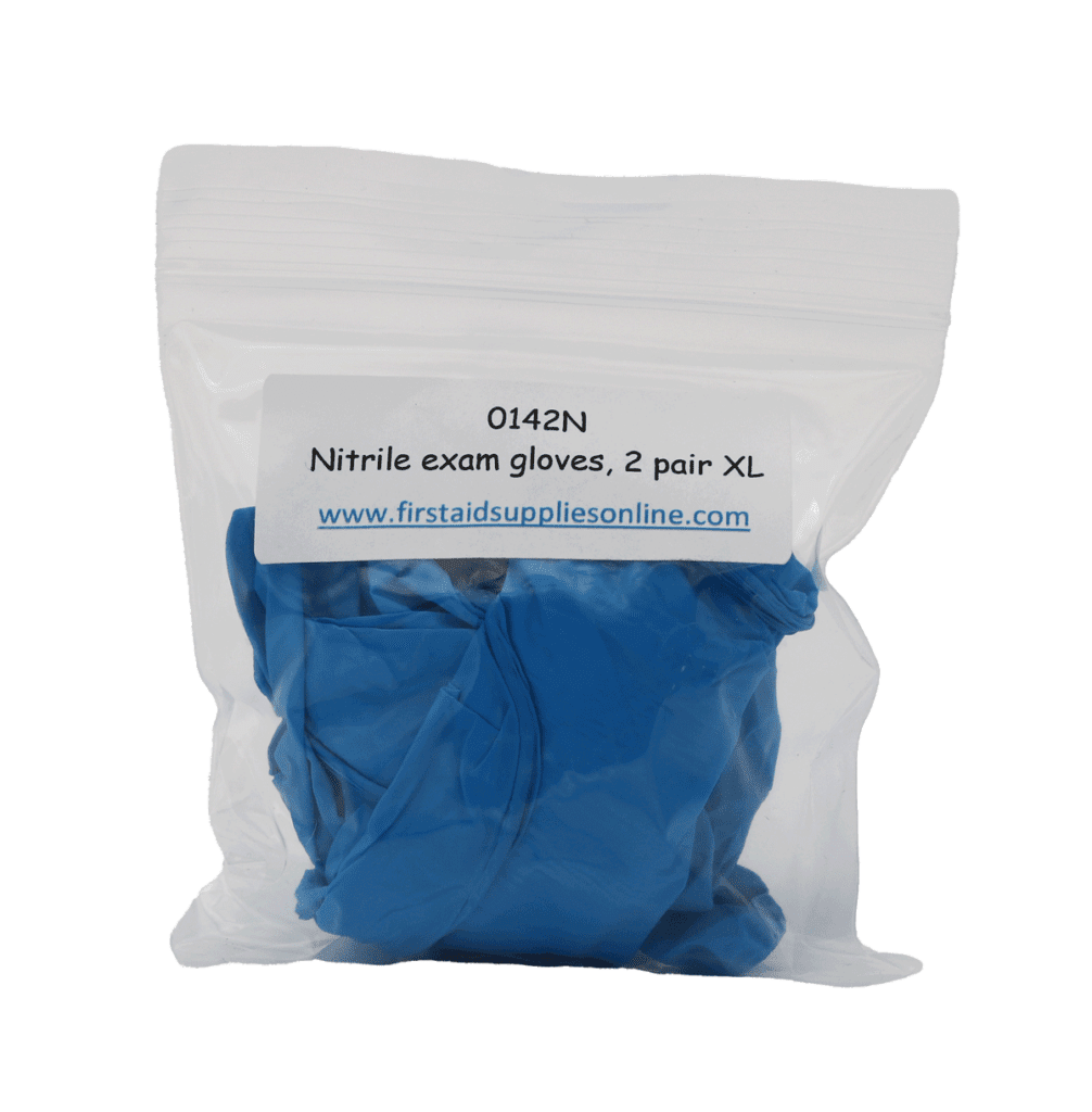 Nitrile Exam Gloves XL, 2 pair per bag