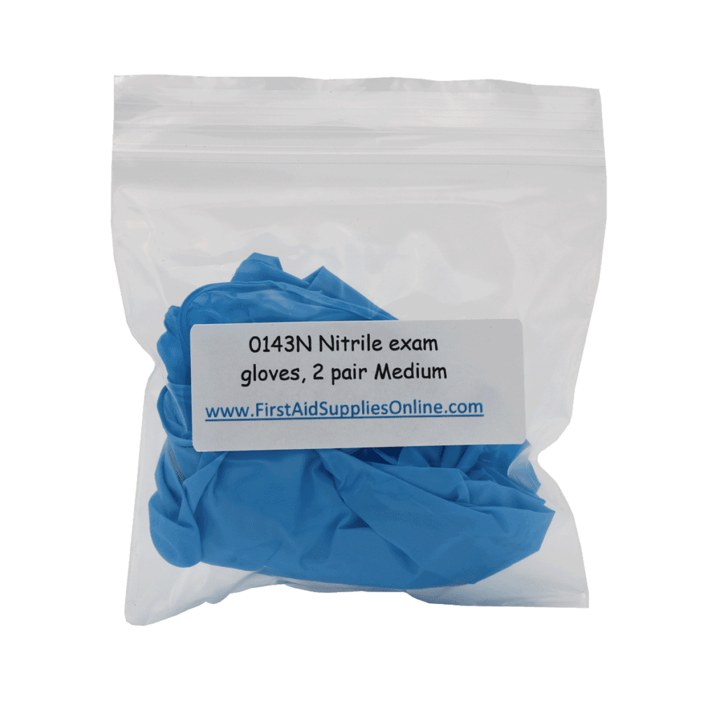 Nitrile Exam Gloves Medium 2 pair per bag