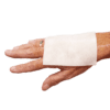 Burn Free burn dressing applied to hand.