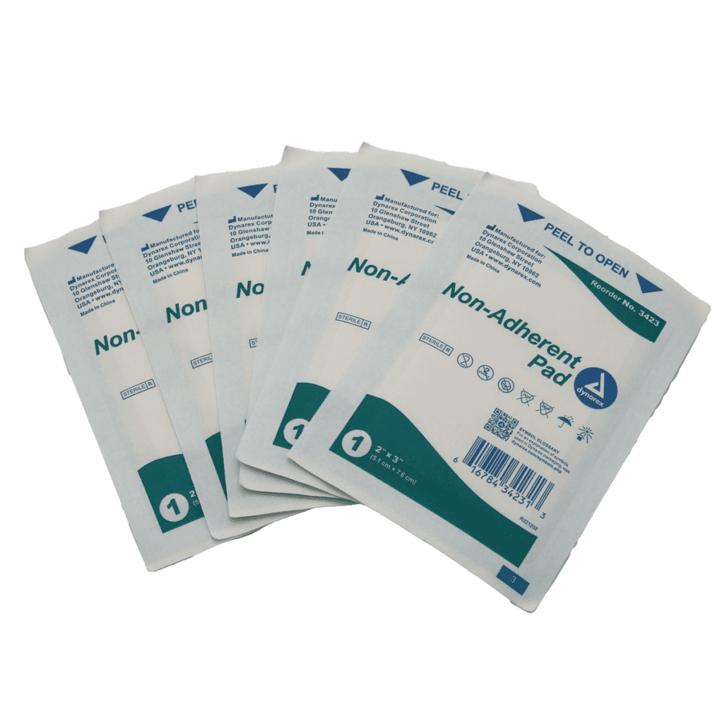2" x 3" Non-Adherent Pads 6/ct bag.