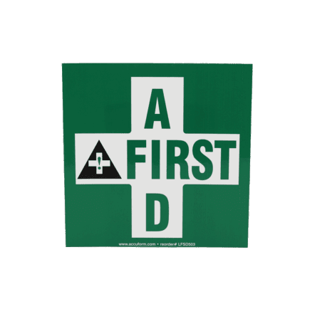 First Aid Safety Label