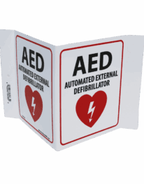 3D AED Wall mount sign top view