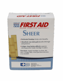 Small Sheer Strip Adhesive Bandages 3/8" X 1-1/2"