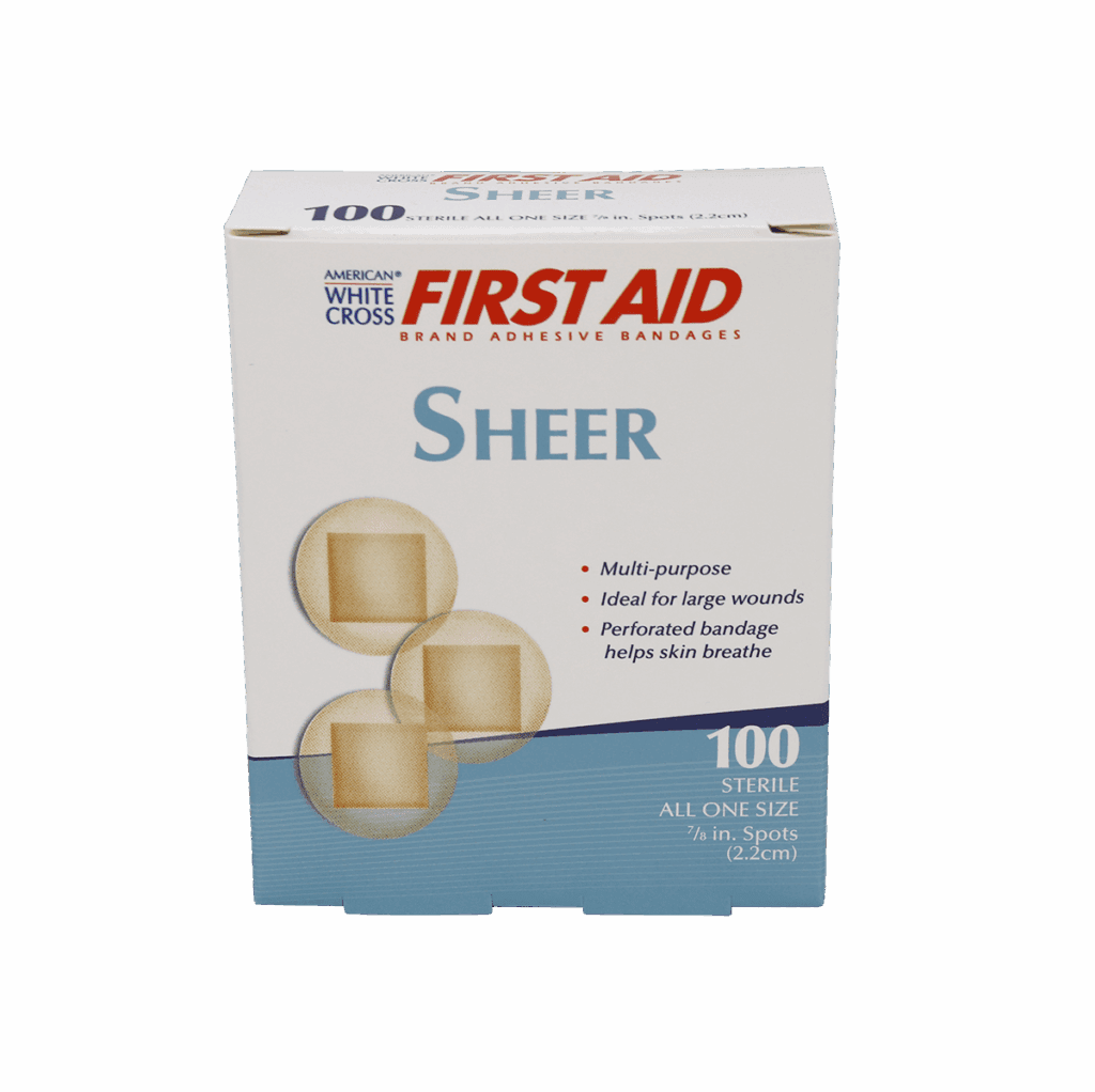 Sheer Spot Bandages 7/8" diameter - 100/box