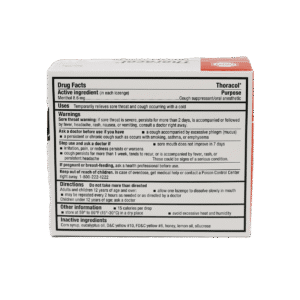 Honey Lemon throat lozenges back of the box
