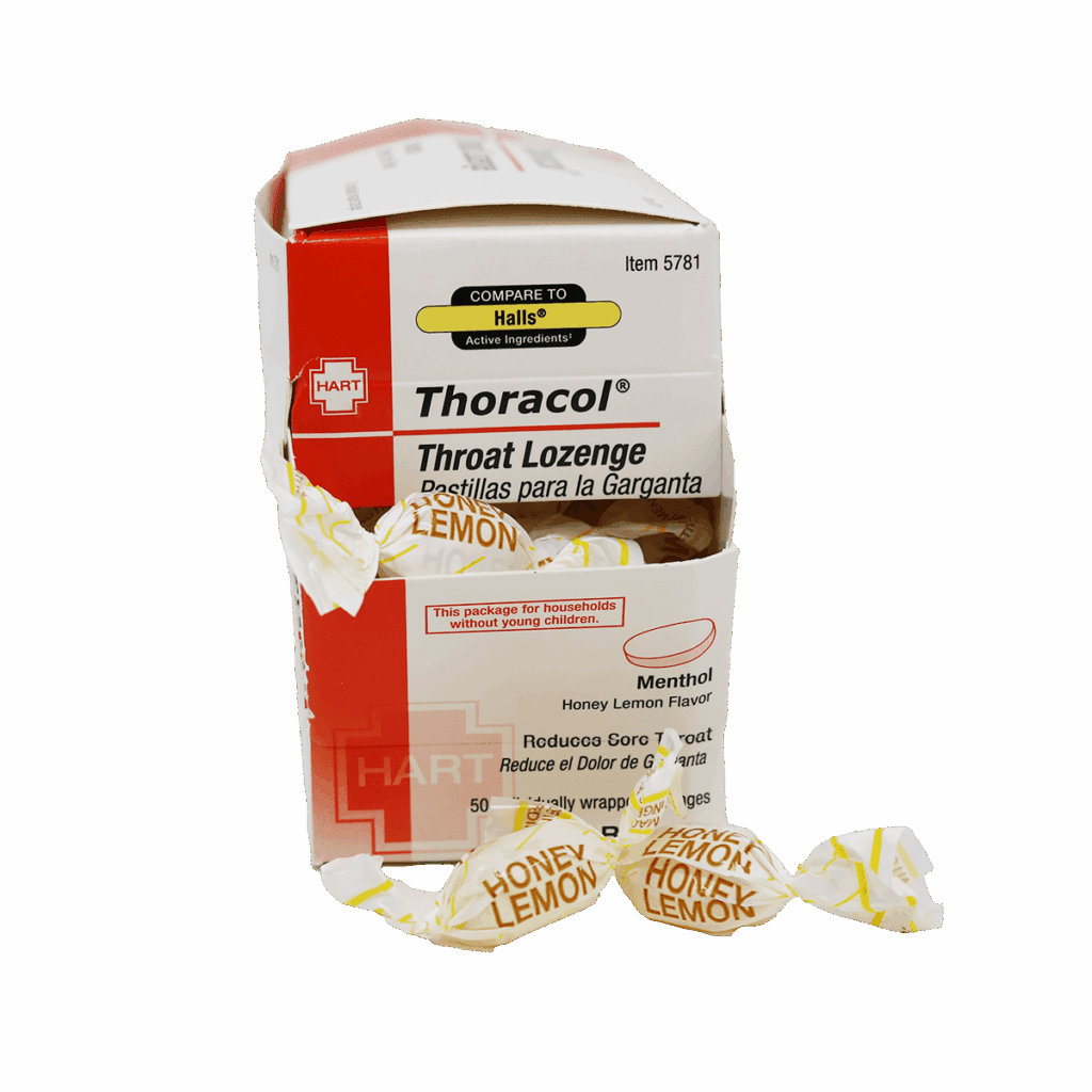 Honey lemon throat lozenges 50 count dispenser box