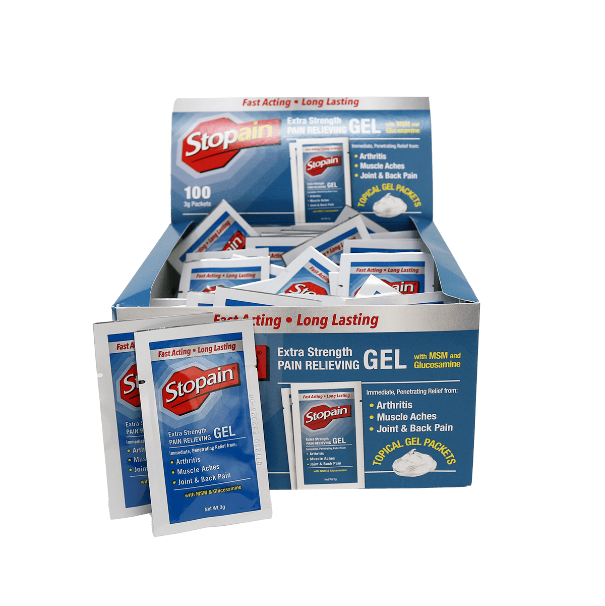 Stop Pain Gel Packets - 100/box
