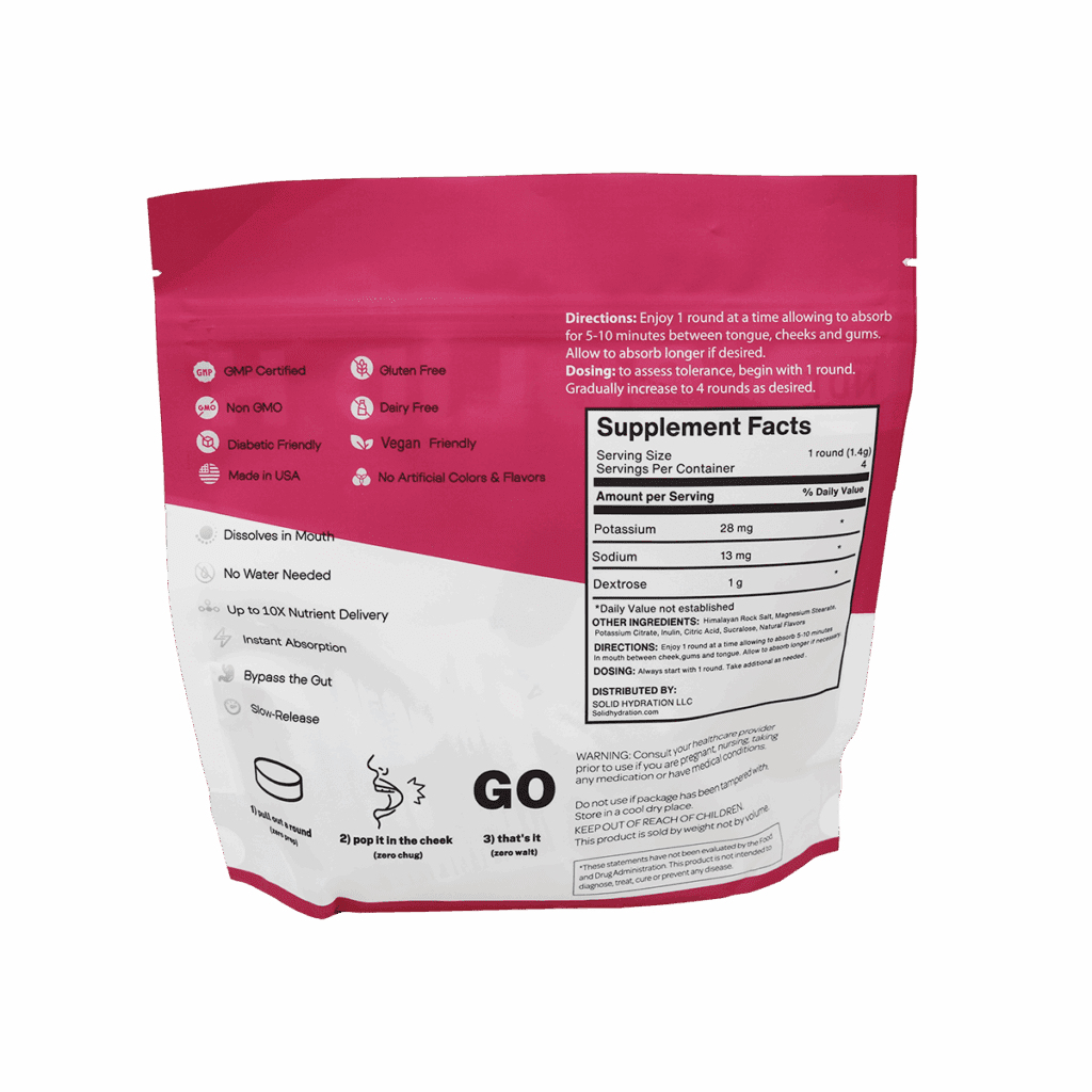 Solid H Electrolyte Rounds Back of package