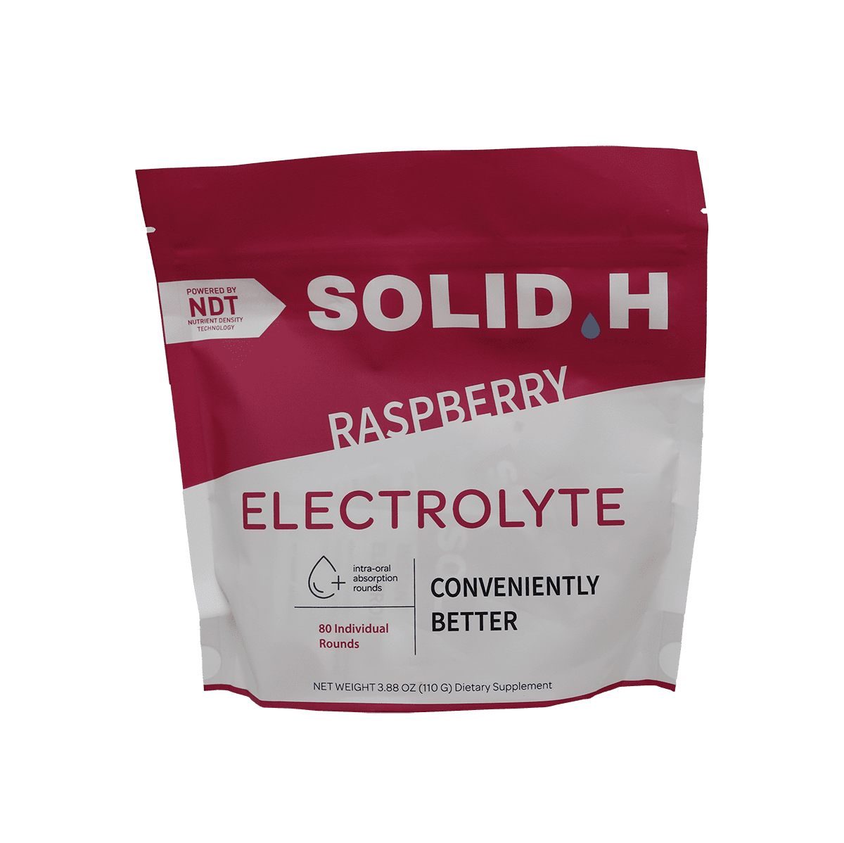 Solid H Raspberry Electrolyte 80/ct bag