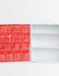 Empty Industrial First Aid Cabinet 3-shelf