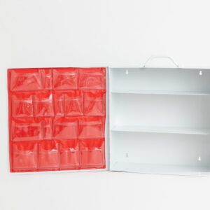 Empty Industrial First Aid Cabinet 3-shelf
