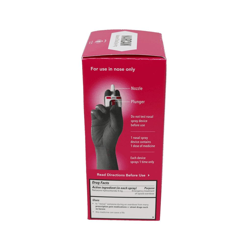 Narcan Naloxone HCI Nasal Spray 4mg - 2/box side