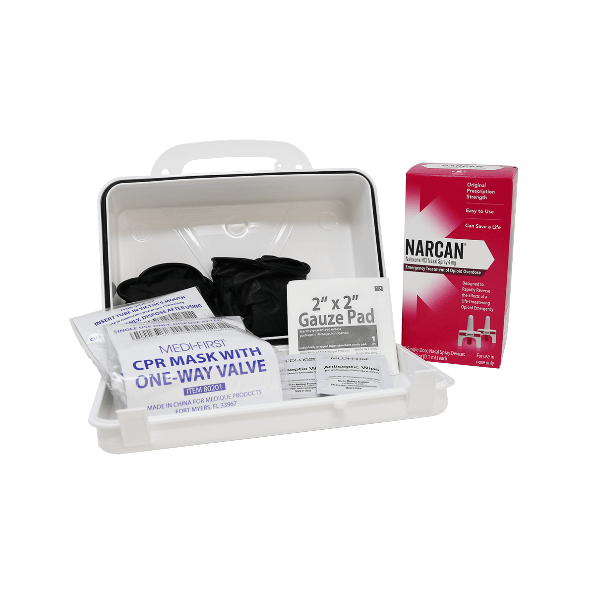 Emergency Opioid Overdose Kit - open
