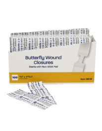 Dynarex Butterfly Closure Strips Medium - 100 per workplace dispenser box.