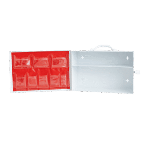 Empty 2 shelf Industrial first aid cabinet