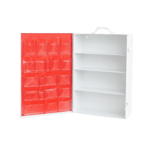 Empty 4 shelf Industrial first aid cabinet