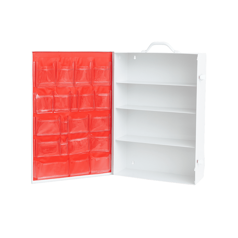 Empty 4 shelf Industrial first aid cabinet