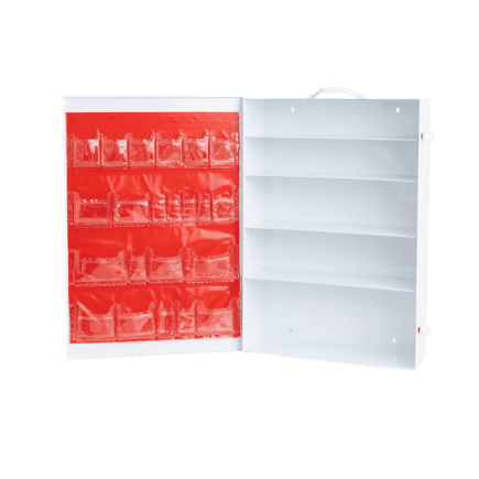 Empty 5 shelf Industrial first aid cabinet