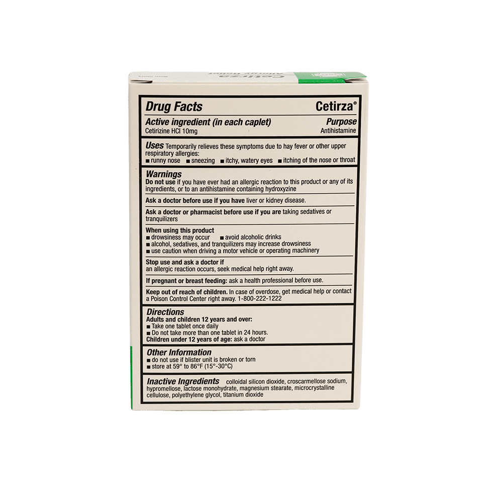 Cetirza Allergy Relief - 30/box - Image 3