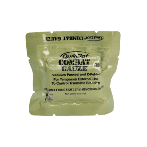 QuikClot Z-Fold Combat Gauze dressing, 3 inches wide by 4 yards long