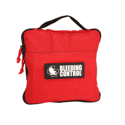 North American Rescue red nylon bleeding control twin pack with carry handle for workplace safety