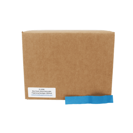 Blue Metal Detectable Finger Wrap Bandages Bulk Pack - 500/box