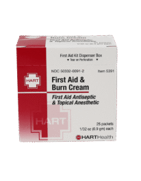 First Aid Burn Cream 25 count box